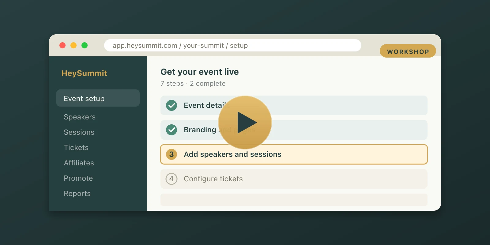 Bonus #1: HeySummit Workshop